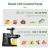 AMZCHEF Cold Press Juicer with 2 Speed Control - High Juice Yield Juicer Machines with Ultradense Filter - Masticating Slow Juicer for Whole Frui