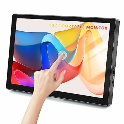 Thinlerain Portable Touchscreen Monitor, 10.1 Inch Portable Laptop Monitor HDMI 1920x1200 IPS 16:10 Screen Computer Display for PC PS3 PS4 Xbox R