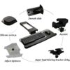WANGFENG Height Adjustable Keyboard Tray, Computer Armrest Pad Keyboard Drawer Sturdy C Clamp Mount System no Screw Into Desk Perfect for Home or