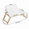 SMLJLQ White Office Computer Desk, Folding Laptop Shelf Table Can Be Raised and Lowered