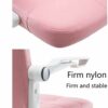 SCDBGY ygqbgy Pink Pulley Office Chair，with Wheels Armrests Modern PU Leather Office Chair Midback Home Computer