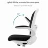 WALNUT Reclining Office Desk Chair | Adjustable High Back Ergonomic Computer Mesh Recliner | White Home Office Chairs with Footrest (Color : A)