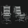 JHKZUDG PU Leather Executive Computer Desk Chair,High Back Home Office Chair, Adjustable Executive Leather Chair with Armrest And Feet, with Heav