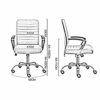 ZCMEB Office Chair Desk Chair with Seat Slide, Height Adjustable Arms, Features Include Pump Up Lumbar Support