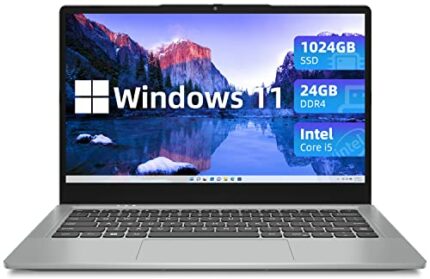jumper Laptop, 24GB LPDDR4X RAM 1024GB SSD Laptops, Intel Core i5 (Up to 3.6GHz) Computer, 14 Inch 1920x1080 Pixels Ultrabook, USB 3.0 * 3, Dual-