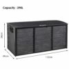 LUKEO Garden Furniture Storage Box Outdoor Furniture 290 L Protective Cover Garden Deck Box Cabinet Cover Waterproof Durable Storage