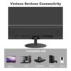 ZFTVNIE 24 Inch Computer Monitor - Full HD 1080P 75Hz PC Monitor with HDMI VGA Ports, VESA Compatible, Tilt Adjustable, LED Monitor for Office, B