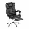 SDFGH Office Executive Massage Chair Adjustable Rotating Lifting PU Leather Computer Gaming Chair Reclining Armchair with Footrest