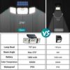 Ustellar Solar Security Lights Outdoor Motion Sensor, 167 LEDs, 360° Adjustable 3 Heads Powered Flood Lights, 3 Modes, IP65 Waterproof Wall Light