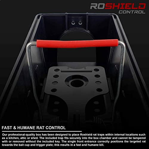 Roshield Rat Trap Killer Box - Easy to Set Safety Box for Home, Shed & Garage Control & Treatment (Professional Quality, Pack of 1)