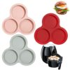3 Pcs Silicone Air Fryer Egg Mold, AIFUDA Nonstick Air Fryer Baking Pan Air Fryer Accessories with 3 Cavity for Air Fryers Above 6QT
