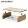 Fenge Monitor Stand 42cm Wood Computer Monitor Riser for Laptop/PC/Printer/TV Screen, with Eco Cork Leg, Home Office Desk Organizer Stand, Oak