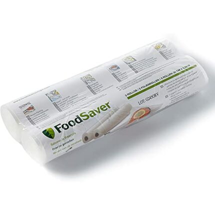 FoodSaver Reusable Vacuum Rolls | 28 cm x 5.5 m | Large BPA-Free Vacuum Sealer Rolls for Vacuum Sealer Machine | BPA Free | 2 x Vacuum Bag Rolls