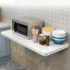 Wall Mounted Folding Table Folding Desk Home Folding Table Space Saving Wall Mounted Desk for Study, Home, Office, White (Color : White, Size : 1