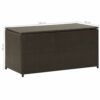 LUKEO Garden Storage Box Resin Weave 100x50x50cm Brown Designed with A Spacious Trunk Made From A Coated Steel Frame