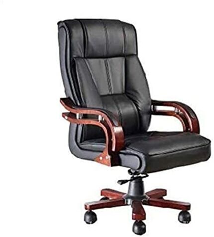 WZLYHD Desk Chair Ergonomic High-Back PU Leather Office Chair Swivel And Adjustable Heigh Lock Function Leisure Recliner Padded Office Chair