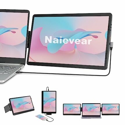 Naievear Portable Monitor,11.6 Inch Rotating Laptop Display Secondary Screen External Monitor for Laptop Phones and Gaming (11.6inch)