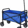 Amazon Basics Garden Tool Collection Collapsible Folding Outdoor Garden's Utility Wagon with Cover Bag, Grey