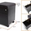 Stand Steady Vert | Rolling File Cabinet | 2 Drawer Mobile File Cabinet with Locking Storage | Small Filing Cabinet with Cushion Top for an Extra