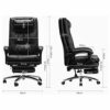 n/a Executive Office Comfort Core Cushions, Ergonomic High Back Chair, Bonded Leather, Black