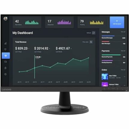 Lenovo D24-40 24 Inch PC Monitor | FHD, 1080p, 75Hz, 5ms, WLED, HDMI, VGA