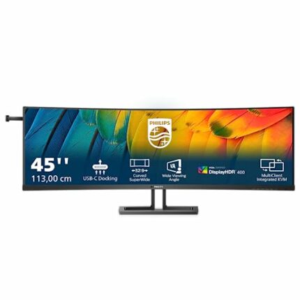 PHILIPS 32:9 SuperWide curved monitor with USB-C - 6000 series 45" 5120 x 1440 (Dual QHD)