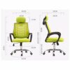 WJCCY Ergonomic Office Chair Home Office Chair Mesh Chair with Elastic Mesh, Breathable Cushion, Multi function Adjustment