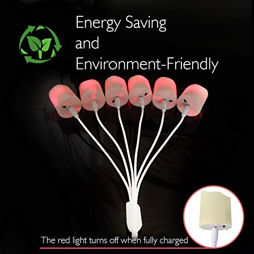 Homemory 6 PCS Rechargeable Flameless Tealights Votive Candles with Remote, Battery Tea Lights with Timer, Electric Fake Candle in Warm White (US