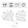 2Pcs Air Fryer Rack, 304 Stainless Steel Grilling Rack with 4 Barbecue Sticks, Air Fryer Rack for Double Basket Air Fryers Accessories