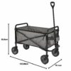 Amazon Basics Garden Tool Collection Collapsible Folding Outdoor Garden's Utility Wagon with Cover Bag, Grey