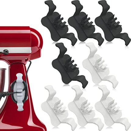 8 Pcs Cord Organizer for Kitchen Appliances, Self Adhesive Cable Cord Winder, Cord Wrapper Holder Cord Organiser for Kitchen Mixer, Blender, Coff