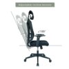 Ergonomic Office Chair Mesh Desk Chair High Back Executive Computer Chair with Adjustable Headrest, Backrest and Lumbar Support, 3D Breathable Sw