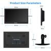 13.3 Inch Portable Monitor 1366x768 TFT LED Small PC Monitor with HDMI VGA AV BNC USB Input for Raspberry pi Kitchen HDMI Monitor Industrial Moni