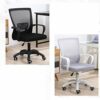XXSLY Office Chair, Adjustable Height 360° Rotation Seat with Arms and Back Support, for Home Office Conference Study Room