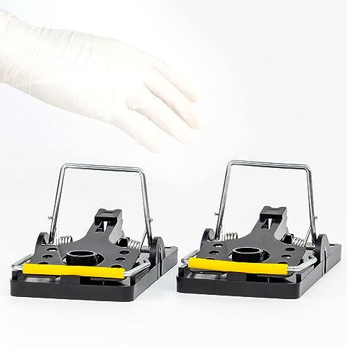 Ease Homes Rat Traps - 2 Large Heavy Duty, Rat Traps that Kill Instantly with gloves Trigger Mechanisms Mouse Traps, Easy Set-up Mouse Traps for