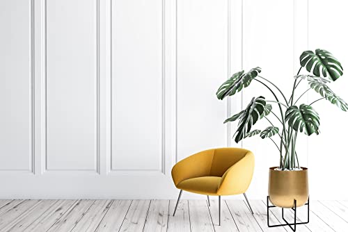 Olly & Rose Gold Plant Stand With Plant Pot Large Metal Planter with Black Stand Flower Pot for Outdoor and Indoor Plants and Flowers (Gold)