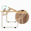 JJDNZ Portable Folding Computer Desk Table Foldable Student Writing Desk Laptop Folding Desk with Adjustable Legs for Small Space Home Office Sch