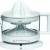 Braun CJ3000 Electric Citrus Press, 350 ml bowl with scale, adjustable pulp control, automatic start/stop, cable storage - White