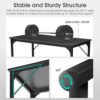 WALNUT Computer Desk 43" Wide Desktop Office Desk Waterproof Steel Frame Laptop Table Modern Style Study Table For Home Office (Color : A, Size :
