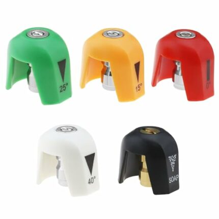 5pcs Connecting Nozzle Head for High-Pressure Cleaning Machine Compatible with Sun Joe Various Cleaning Modes Sturdy Durable for Clean Lawn Mower