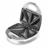 Breville VST083 Sandwich Toaster and Toastie Maker, 2-Slice, Non-Stick, 750 W, White and Stainless Steel