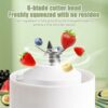 XPJBKC Portable Blender, Mini Blender with 6 Metal Blades, 600ML Smoothie Blender with USB Rechargeable, Multifunction Juicer Blender for Fruit,
