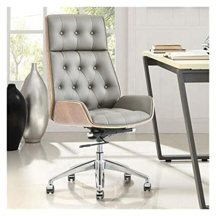 NXYJD Executive Massage Ergonomic Swivel High Back Thick Cushion PU Leather Office Chair