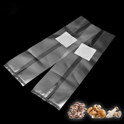 EgBert 10 x 250 x 500 x 0.05 mm PVC Mushroom Spawn Grow Bag Substrate High Temperature Pre-Sealeable Garden Supplies
