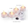 12 Pack Flameless Battery Operated Led Tea Lights with Timer,6 Hours on and 18 Hours Off Cycle,Electric Fake Candle in Warm Yellow for Halloween