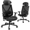 HUANUO Office Chair Ergonomic Desk Chair with 2D Adjustable Lumbar Support and Headrest, Armrest, Large Office Swivel Chair, Tilt Function Comput