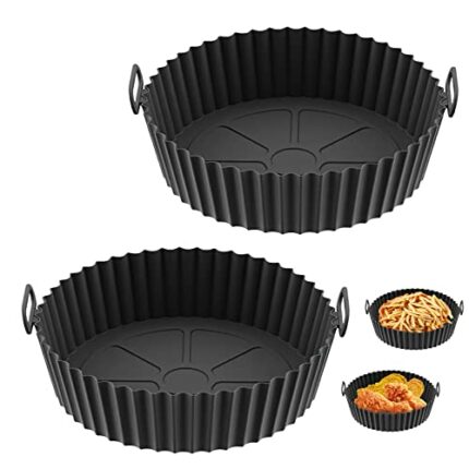 Silicone Air Fryer Liners Reusable Air Fryer Silicone Liner Air Fryer Accessories Replacement of Parchment Liner Paper Air Fryer Silicone Baking