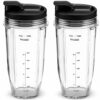 24OZ Cup for Compatible with Nutri Ninja Blender Replacement Parts with Spout Lids for Compatible with Nutri Ninja Blenders 900W BL450 and 1000W