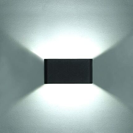 JianRui LED Wall Lights, Outdoor Lighting Exterior Wall Sconce 6W IP54 Waterproof Up and Down Aluminum for Indoor Bedroom Living Room Garden (Col