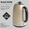 Salter COMBO-7995 Kettle & Toaster Set – Gold 1.7L Fast Boil Kettle, Electric 2-Slice Toaster, 360° Swivel Base, Pull Off Lid, 7 Browning Levels,